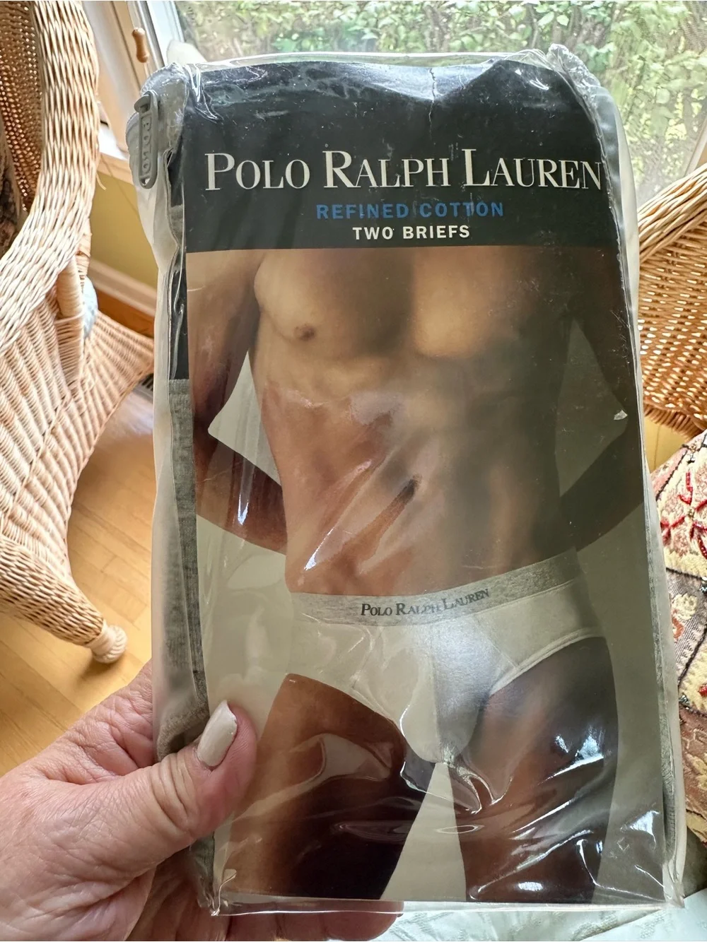 NWT Sealed Polo by Ralph Lauren Men’s Refined Cotton Briefs - gray (2 Pack)